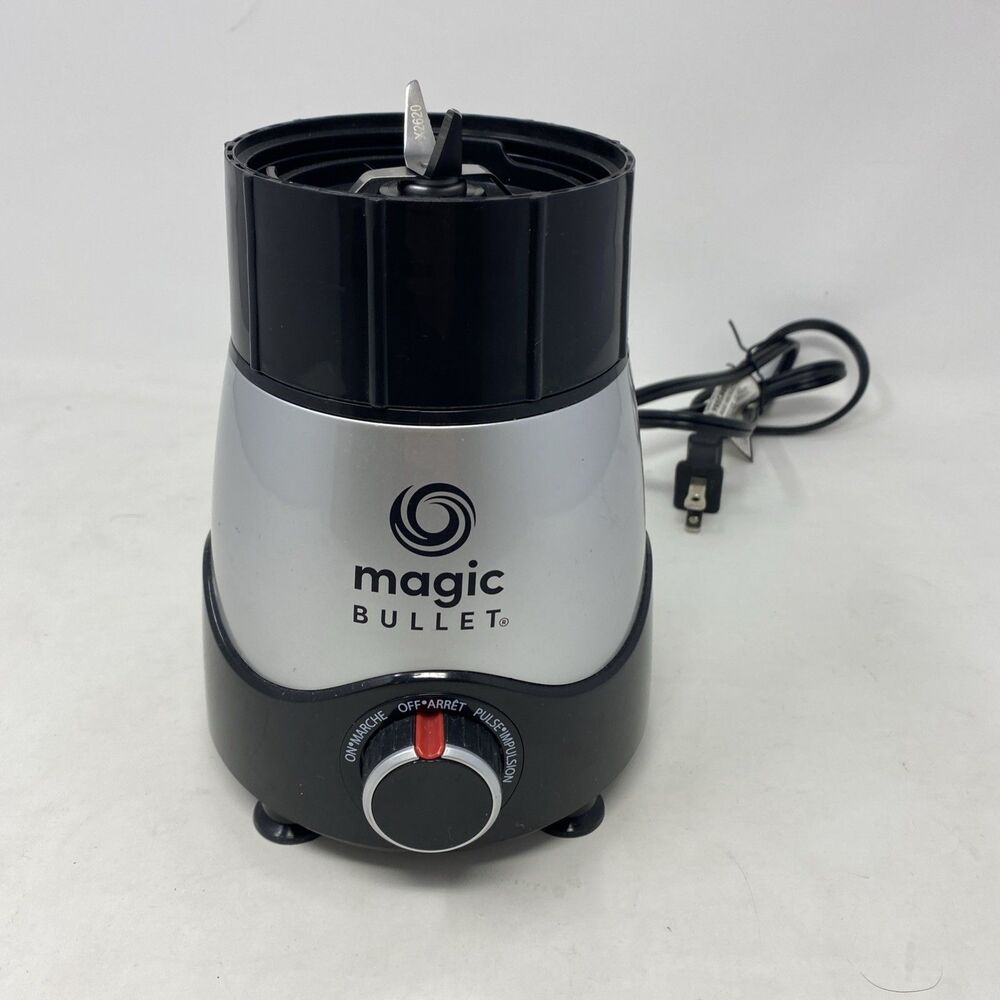 Magic Bullet Model MB3001 Blender Motor Base Blade Cup Silver Black 250w